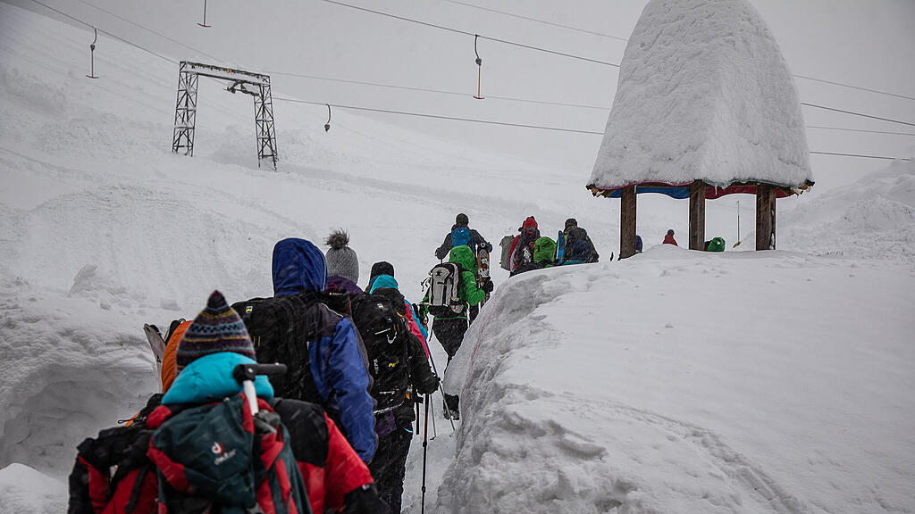 Über zwei Meter Schnee in Krispl