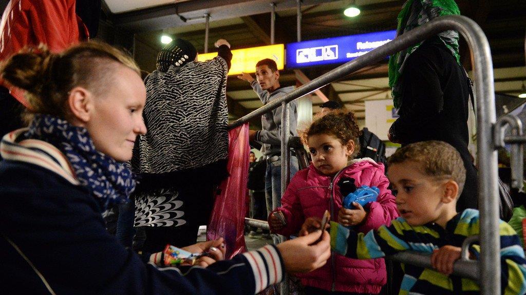 Bilder von Flüchtlingen am 12.9.15