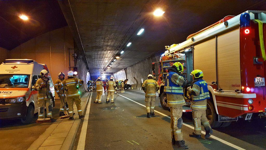 Bilder von der Unfallstelle Felbertauerntunnel