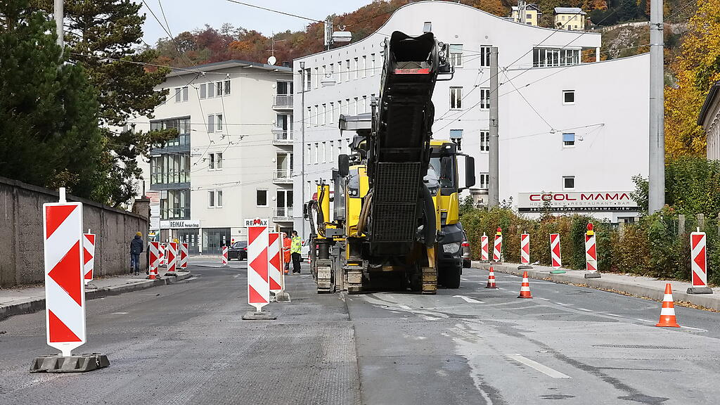 Hellbrunnerstrasse Fahrbahnsanierung