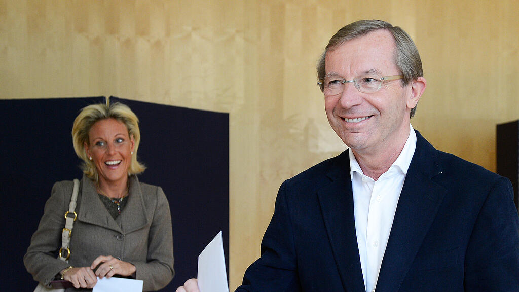 Haslauer bei der Stimmabgabe 2013.