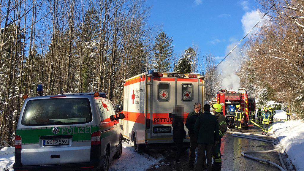Winterdienst-Fahrzeug in Brand
