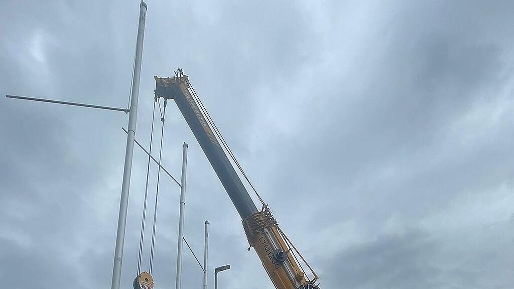 Christbaum wird verladen