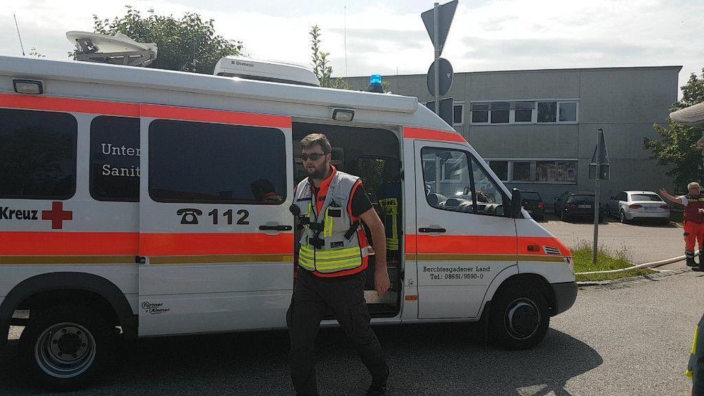 Werkstatt in Ainring in Flammen