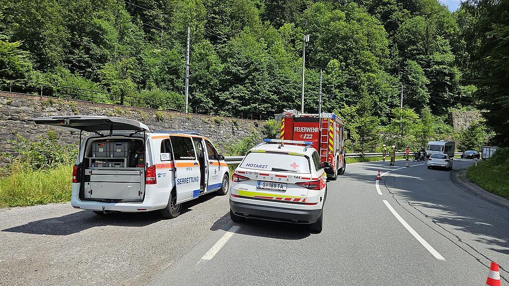 Motorradunfall Bachbett Bischofshofen