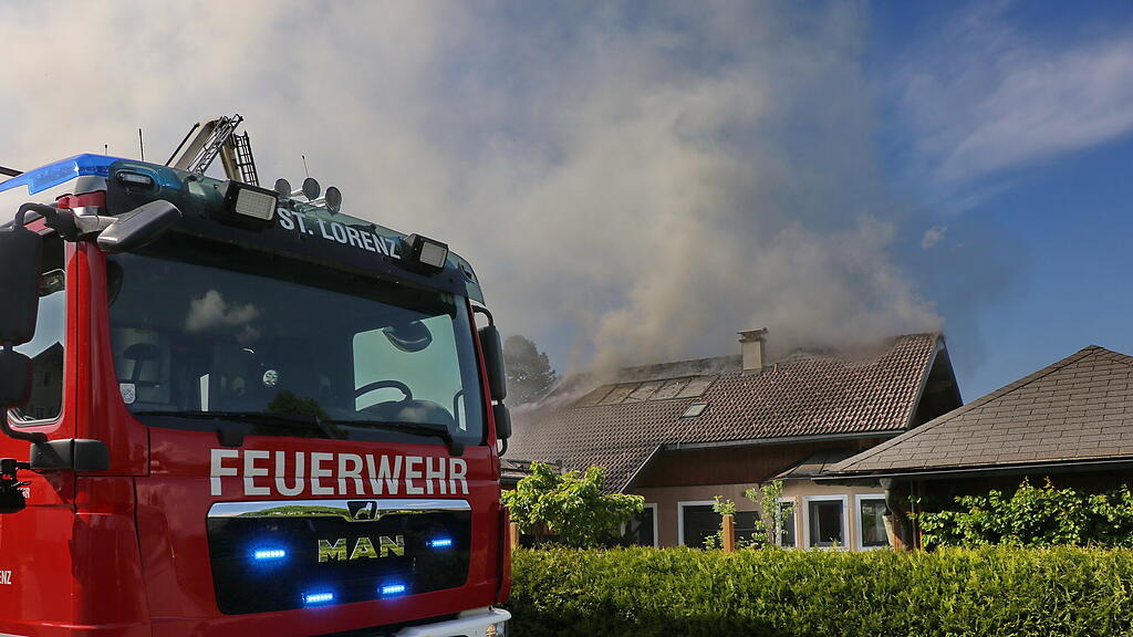 Dachstuhlbrand in St. Lorenz