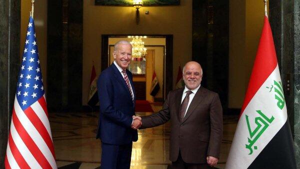 Iraks Regierungschef Haidar al-Abadi empfing den US-Vize