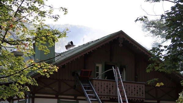 Gasthaus am Thumsee in Flammen