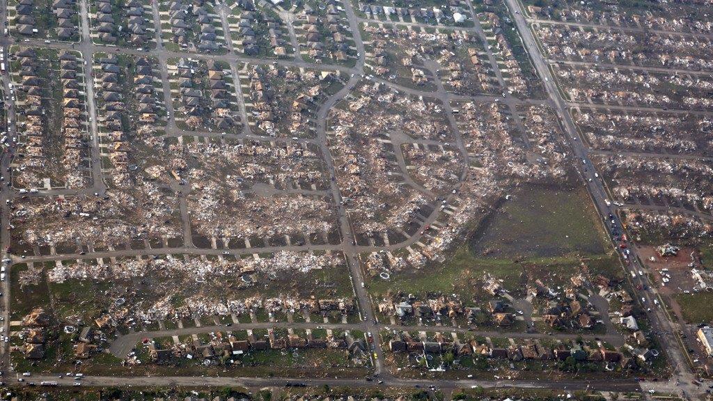 Tornado in Oklahoma: Luftaufnahmen der Zerstörung