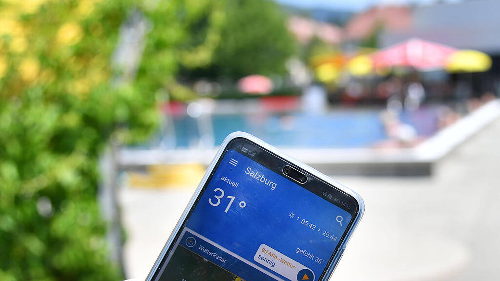 Über 31 Grad in einem Salzburg Schwimmbad.