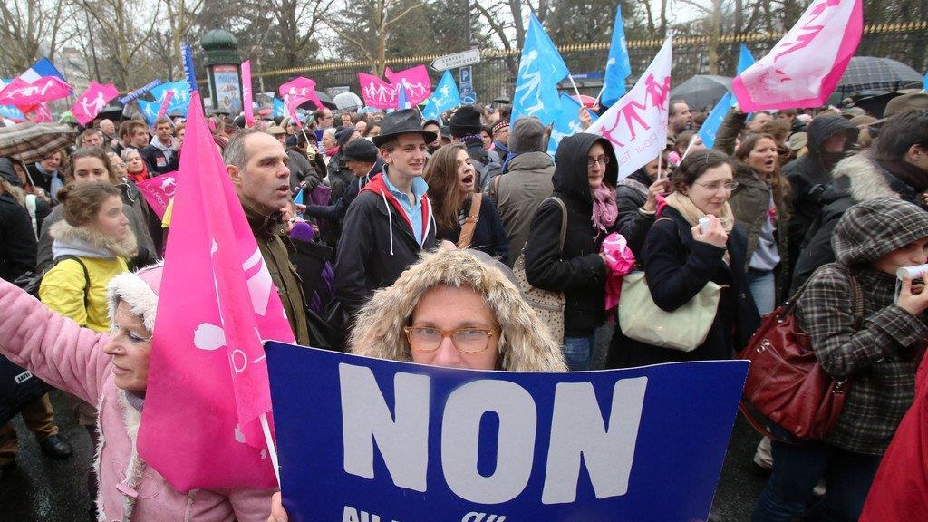 Proteste gegen Homo-Ehe in Paris