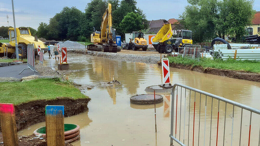 Unwettereinsatz in Raabs an der Thaya.