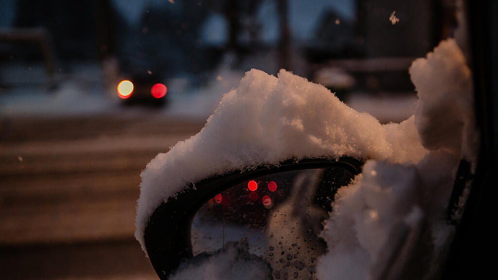 Verschneites Salzburg in den Morgenstunden