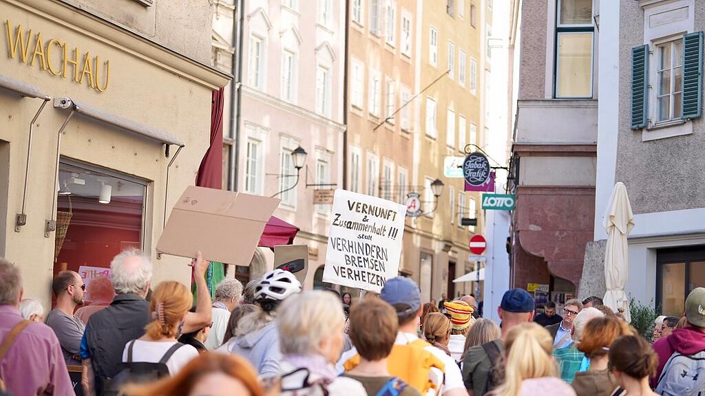 "Demo gegen rechts" in Salzburg
