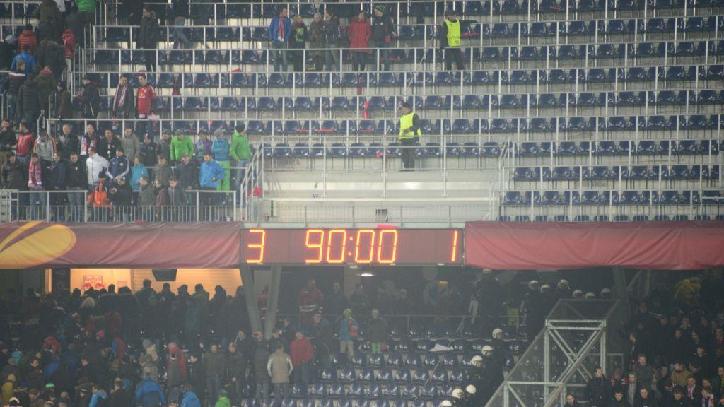 Fußballfans nach dem Spiel