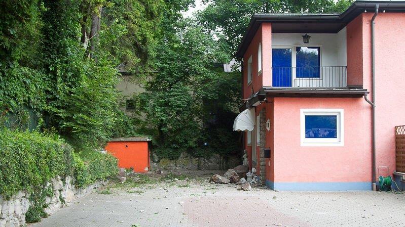 Felssturz in Fürbergstraße
