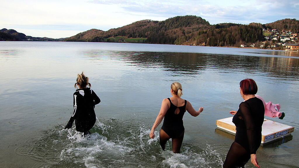 Silvesterschwimmen am Fuschlsee