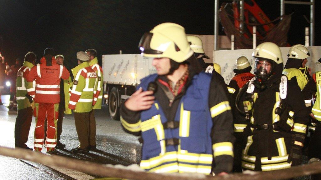 A8: Lkw in Flammen