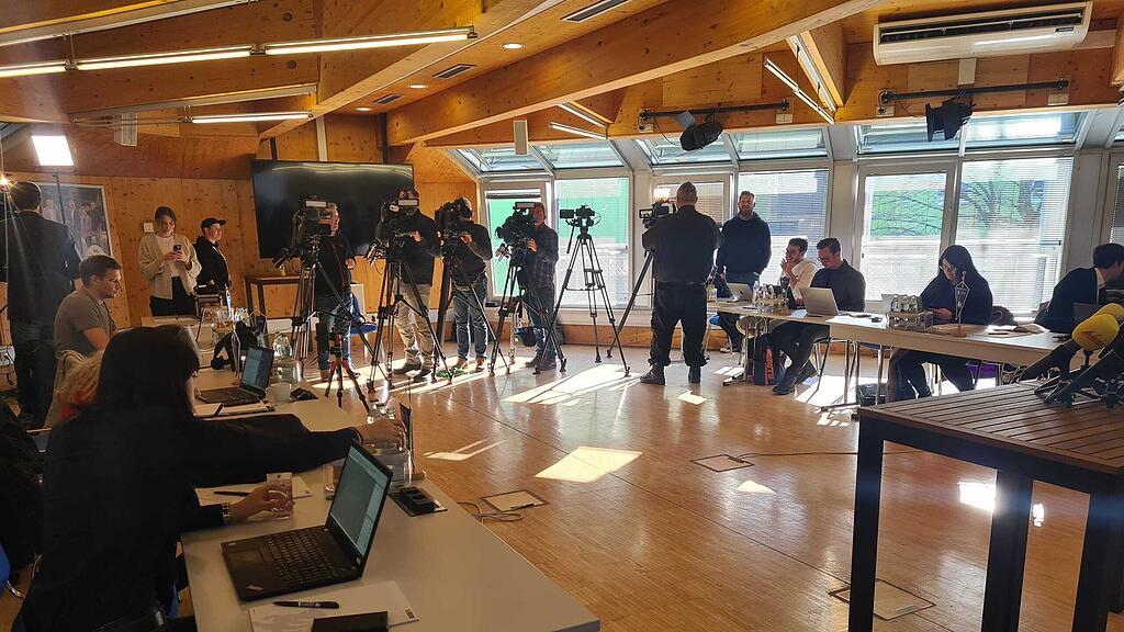 Haslauer tritt ab - Bilder aus der Parteizentral