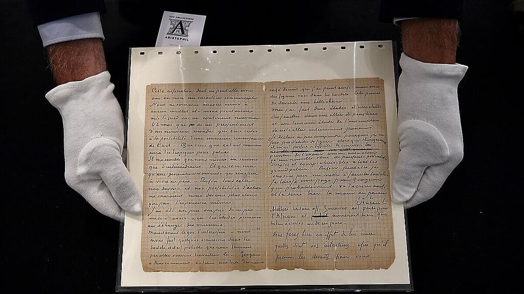 Das Schriftstück trägt die Unterschrift beider Künstler