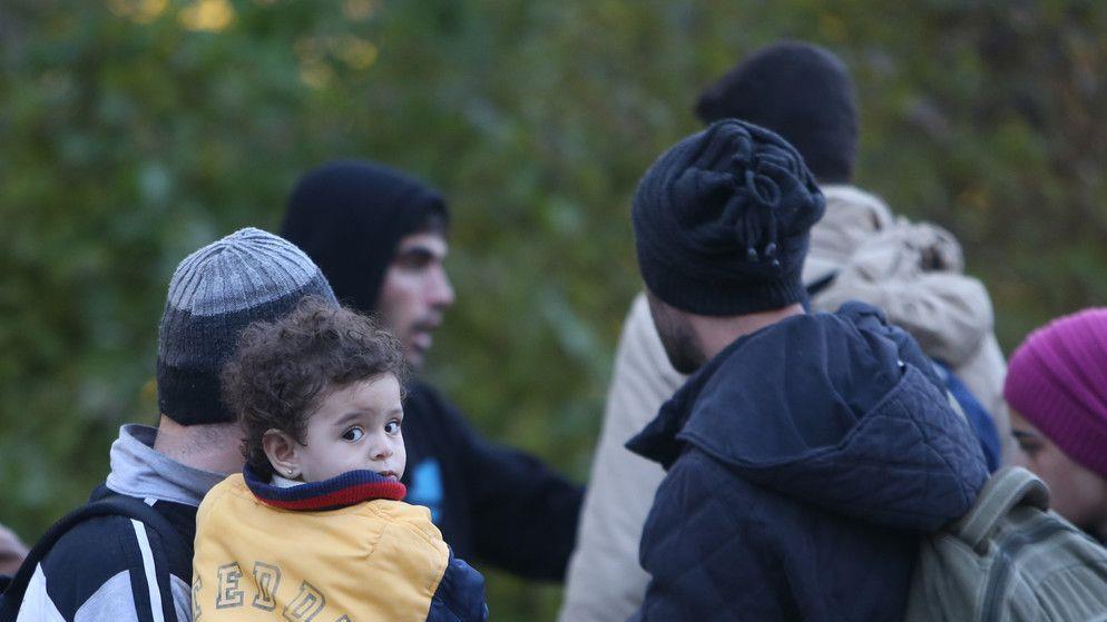 Flüchtlinge an der Grenze zwischen Oberösterreich und Deutschland