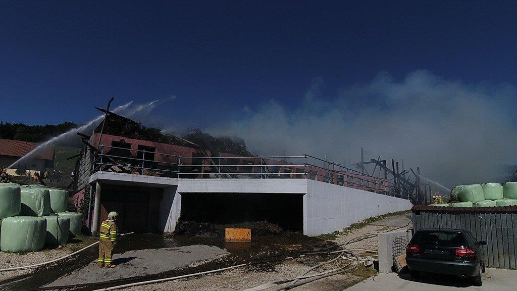 Thalgau: Bilder der Löscharbeiten