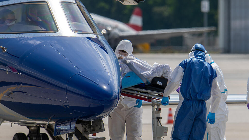 Französischer Corona-Patient, Heimflug, Rückflug,