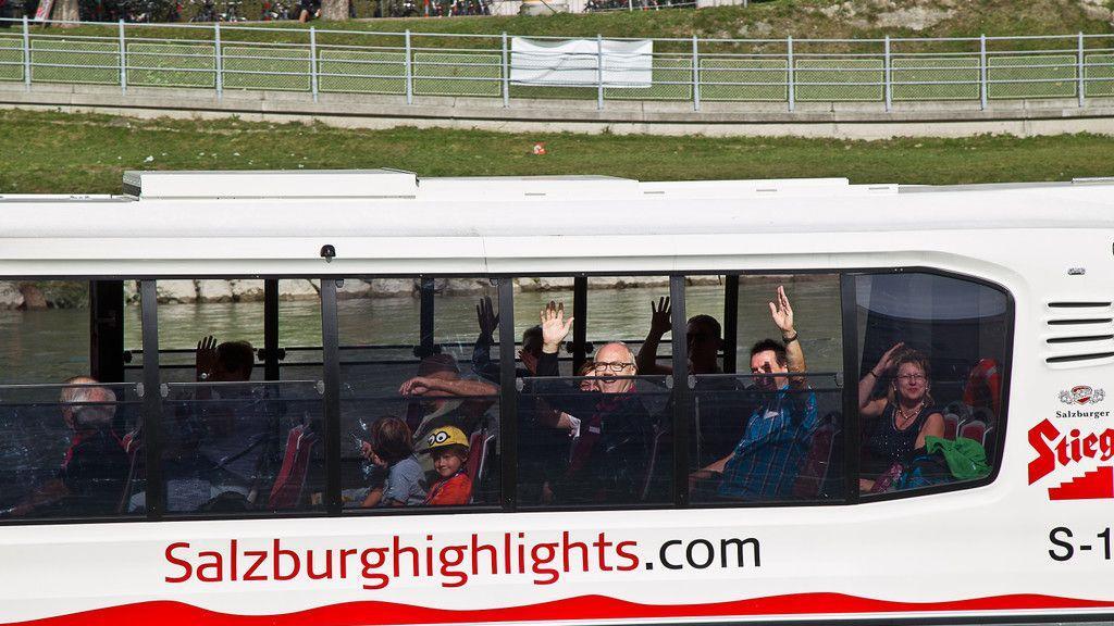 Ausfahrt mit dem Amphiebienbus