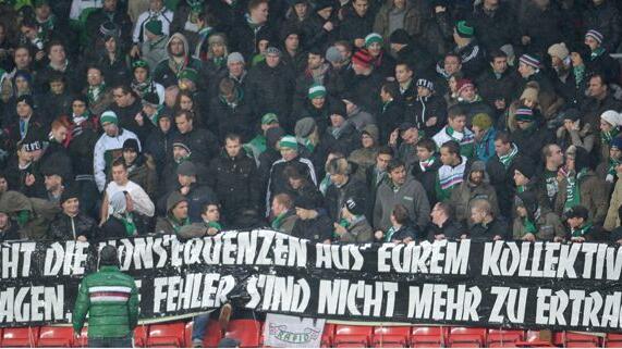 Die mitgereisten Fans machten nach der Niederlage ihrem Ärger Luft.