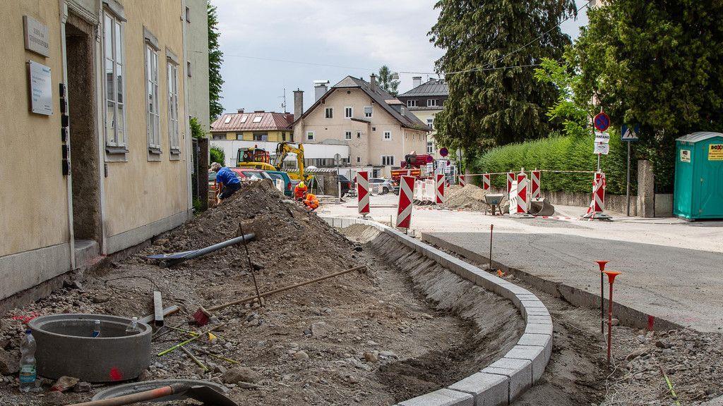 Baustelle an der Alten Grazer Bundesstraße