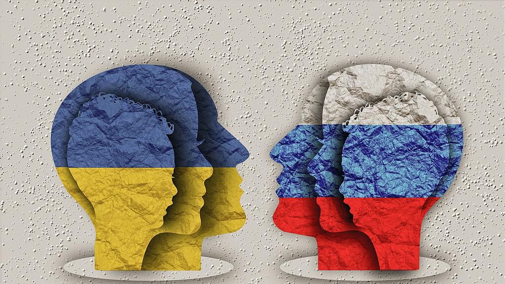 Symb_Russland Symb_Ukraine Symb_Gespräch Symb_Verhandlung