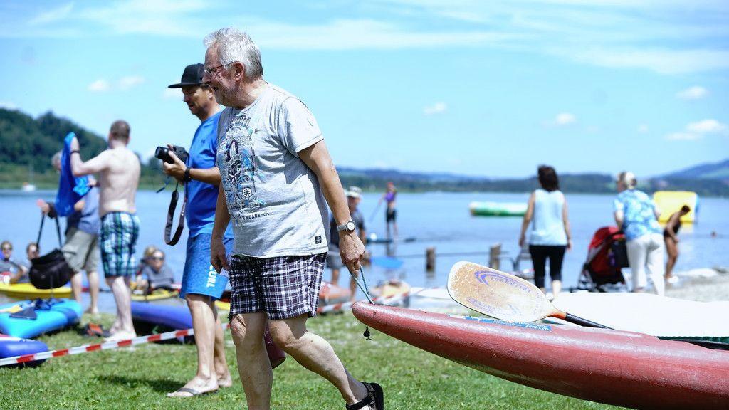 SUP-Rennen am Wallersee