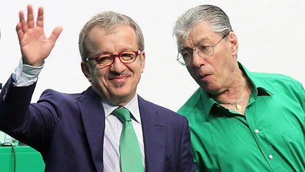 Umberto Bossi mit Innenminister Roberto Maroni