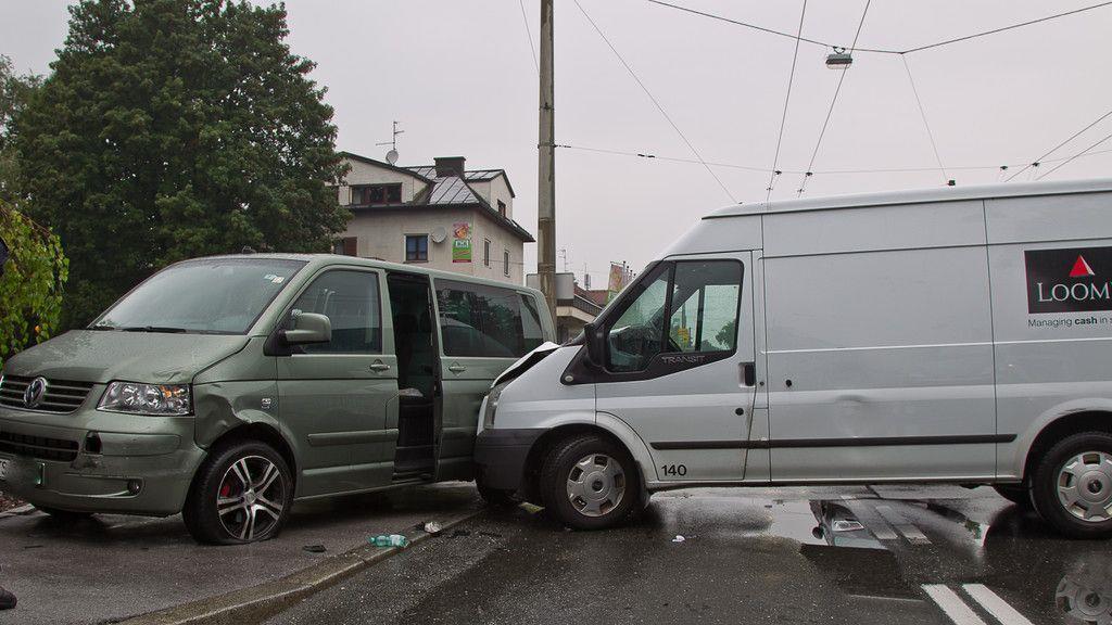 Geldtransporter in Unfall verwickelt