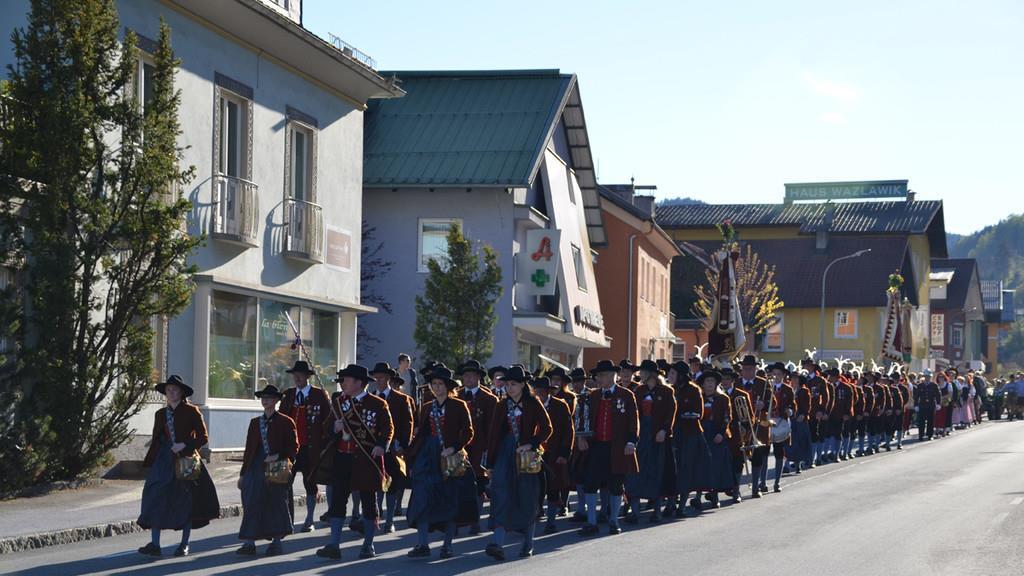 Schwarzacher Vereine bringen Maibaum