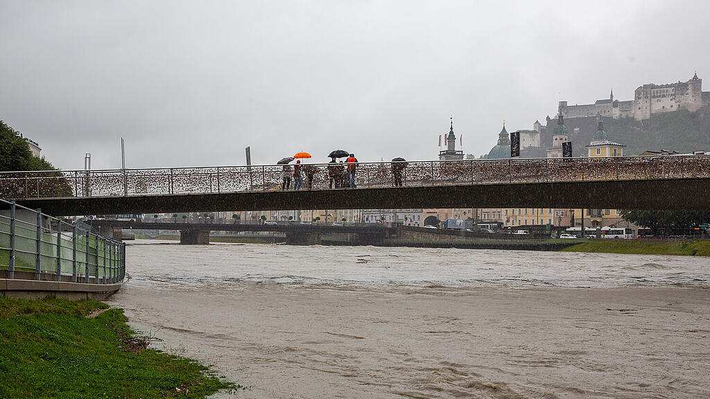 Salzburg, Makartsteg, Salzach
