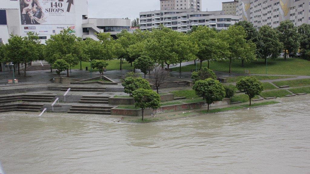 Hochwasser in Wien (Copa Cagrana)