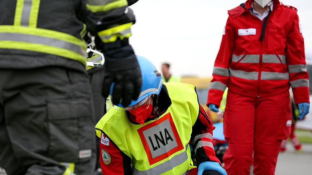 Große Übung am Salzburger Flughafen