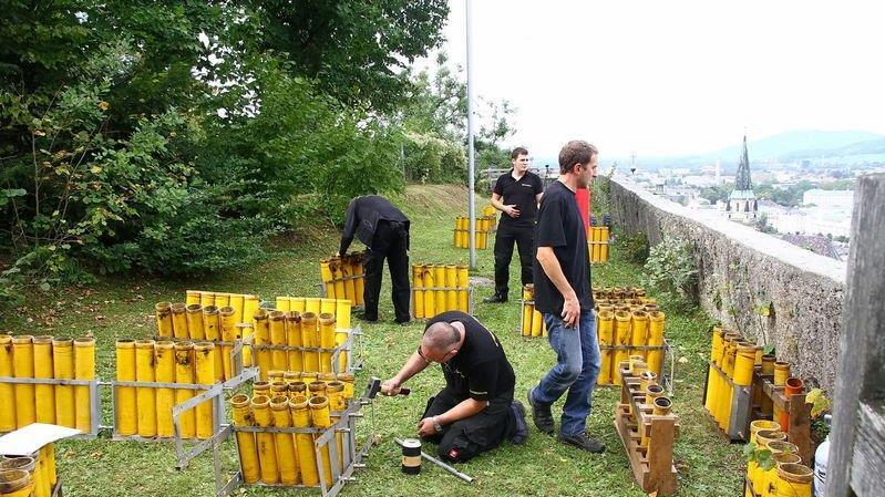 Aufbau: Feuerwerk