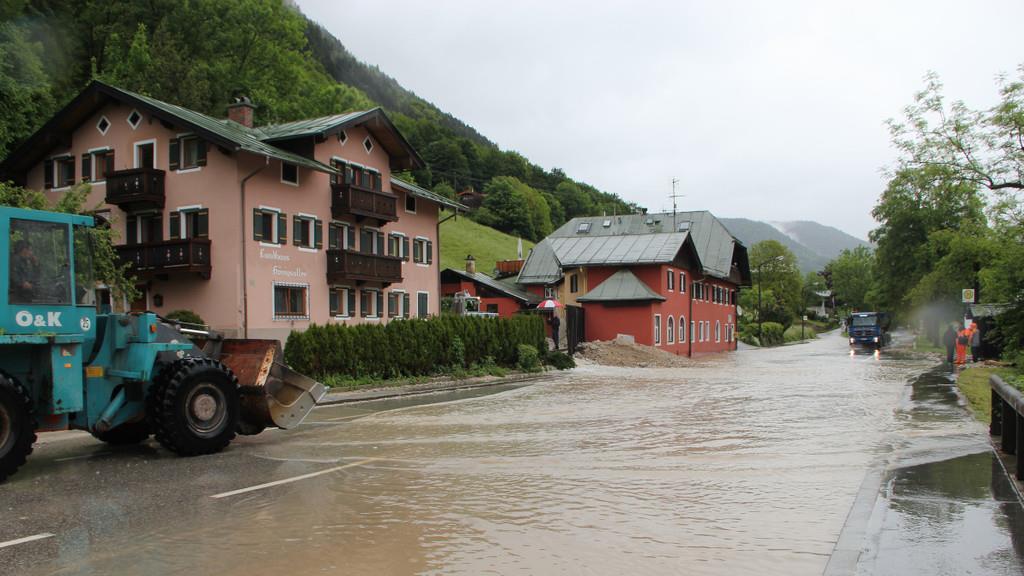 Hochwasser im Raum Berchtesgaden