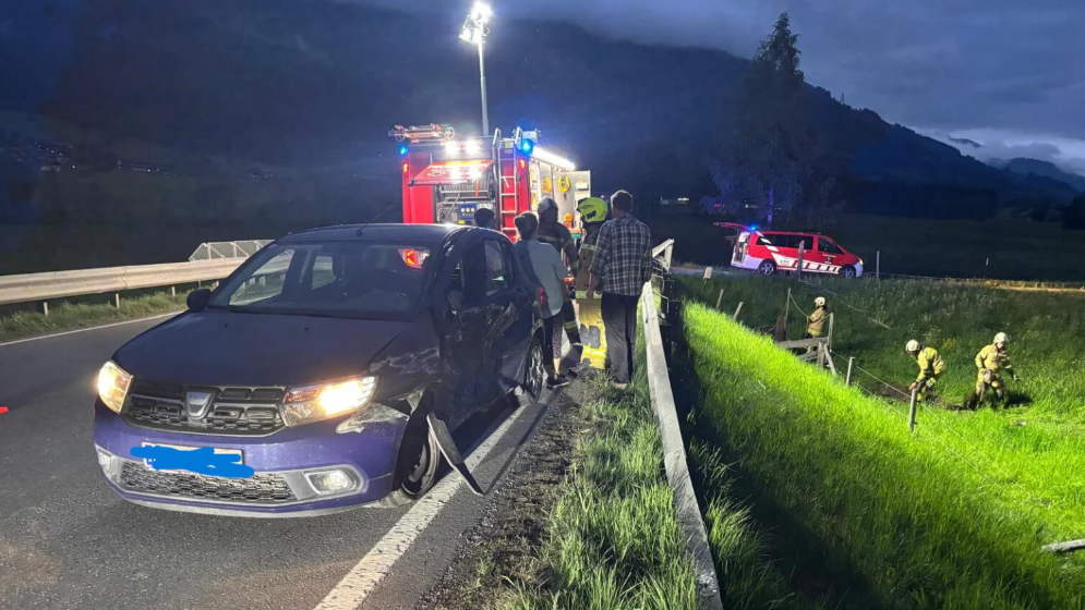 Pkw-Crash auf B311 in Maishofen