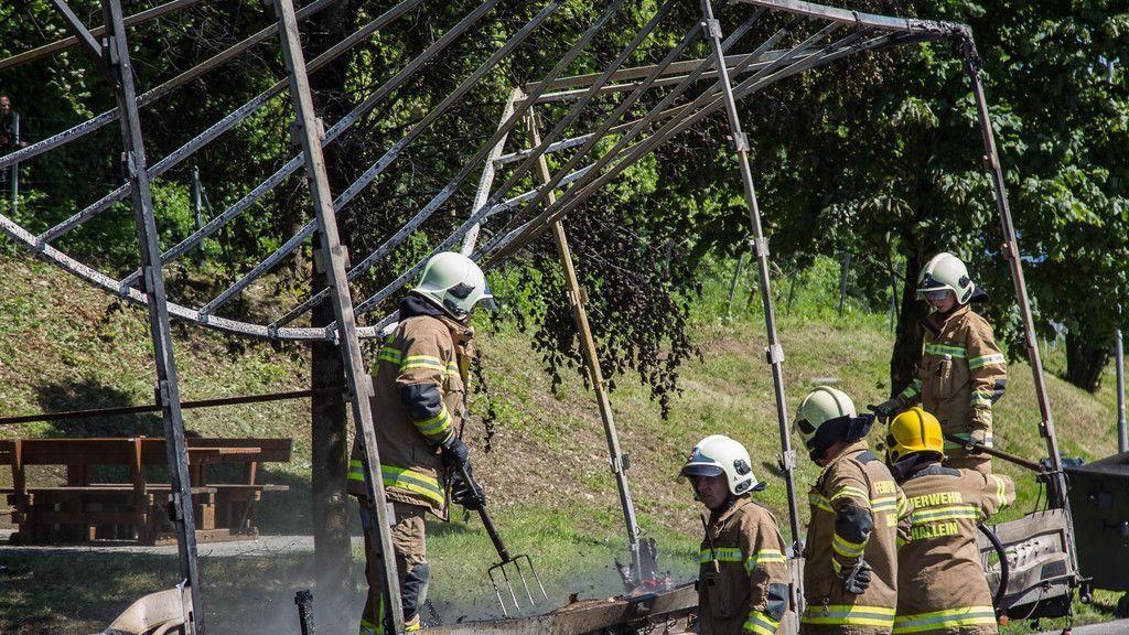 Lkw-Vollbrand auf A10 bei Hallein