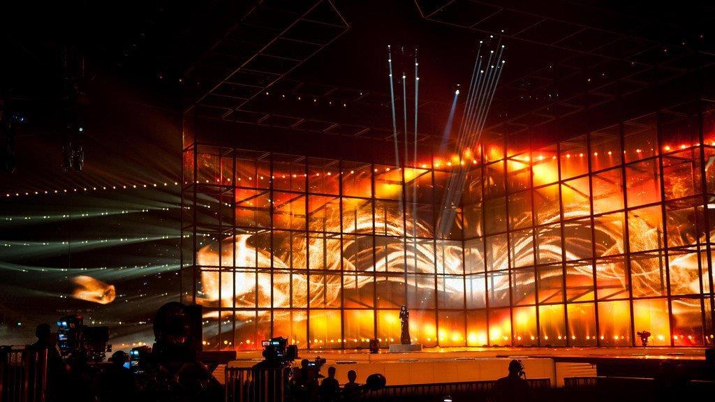 Conchita Wurst auf der Bühne in Copenhagen
