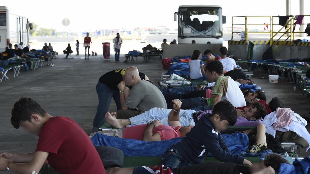 Flüchtlingsbetreuungsstelle in Nickelsdorf