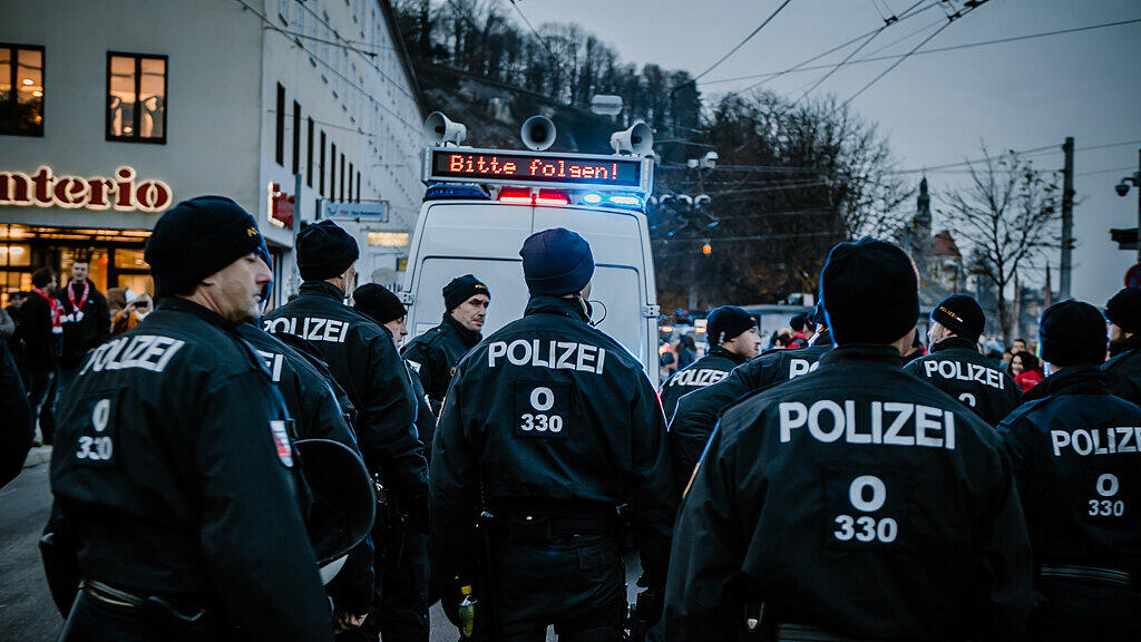 Fanmarsch in Salzburg
