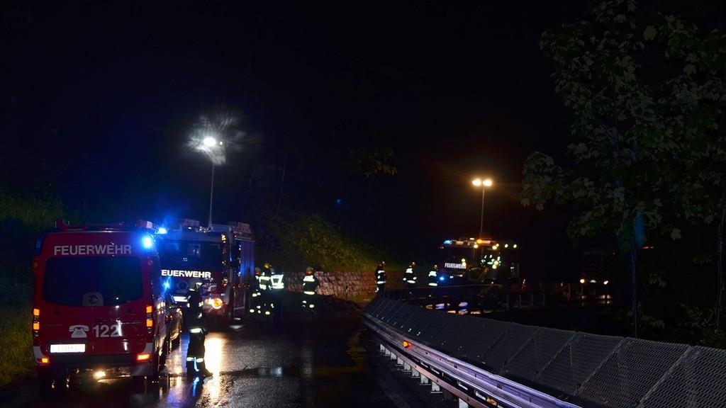 Mure blockierte Wagrainer Bundesstraße mit Geröll