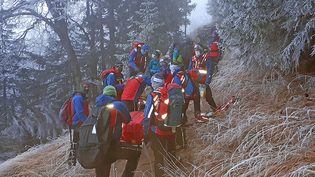 Verletzte Bergsteigerin von Zwiesel gerettet