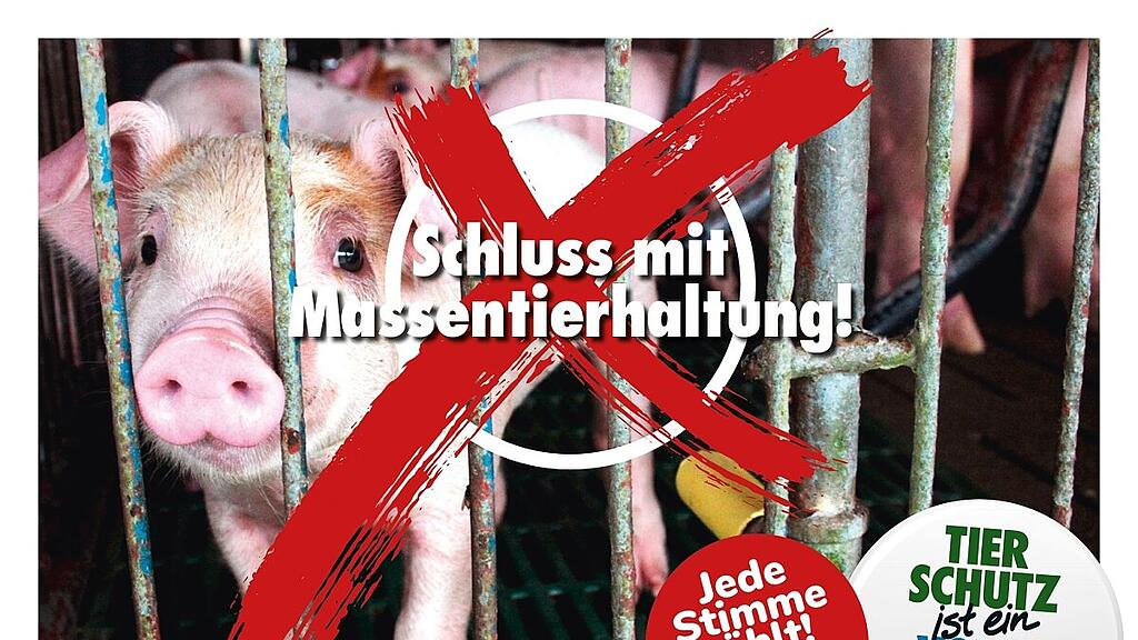 Kampagnensujet des Tierschutzvolksbegehrens