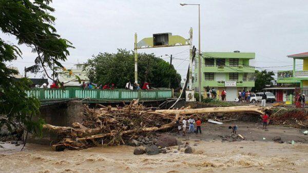 Am Freitag traf "Erika" auf Land