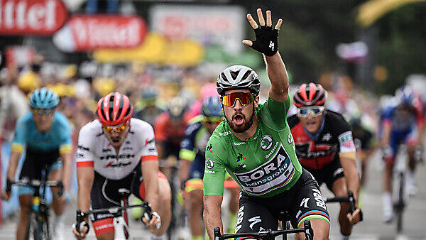 Sagan schaffte es wieder als Erster über die Ziellinie